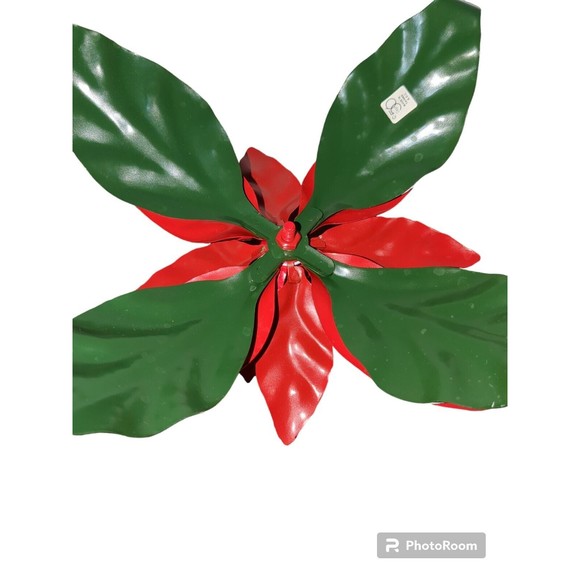 Vintage Dept 56 Poinsettia Taper Candle Holder In Original Box 7175-7 - Picture 3 of 15